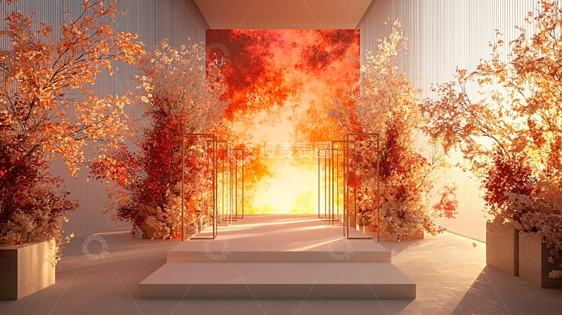 高清大图下载【趣麦麦图】秋日暖阳下的室内舞台