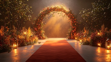 梦幻般的浪漫婚礼拱门