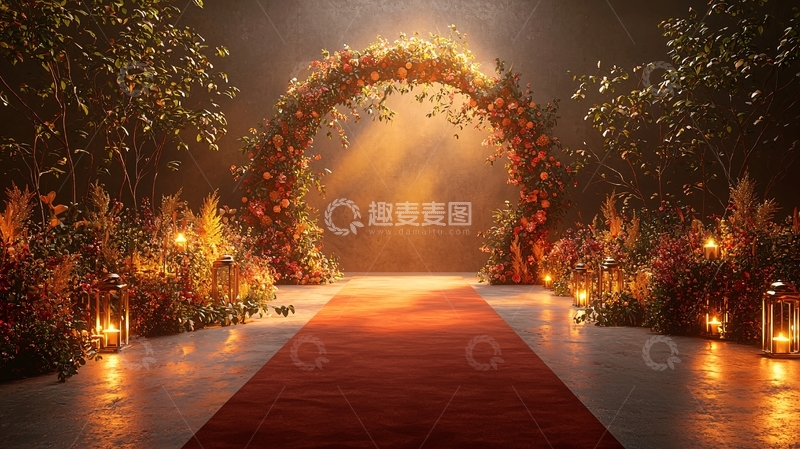 高清大图下载【趣麦麦图】-梦幻般的浪漫婚礼拱门