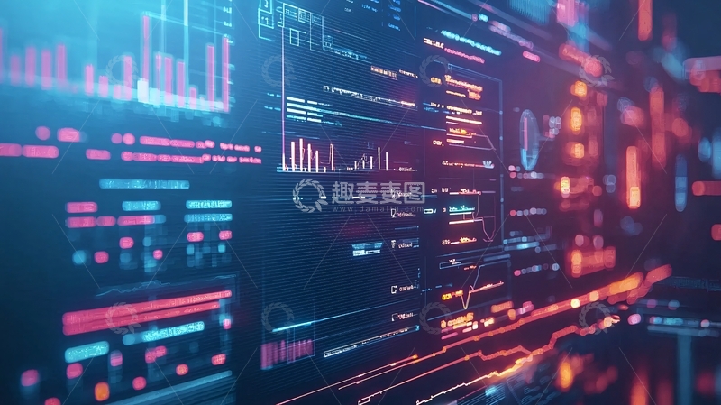 高清大图下载【趣麦麦图】科技感数据屏幕