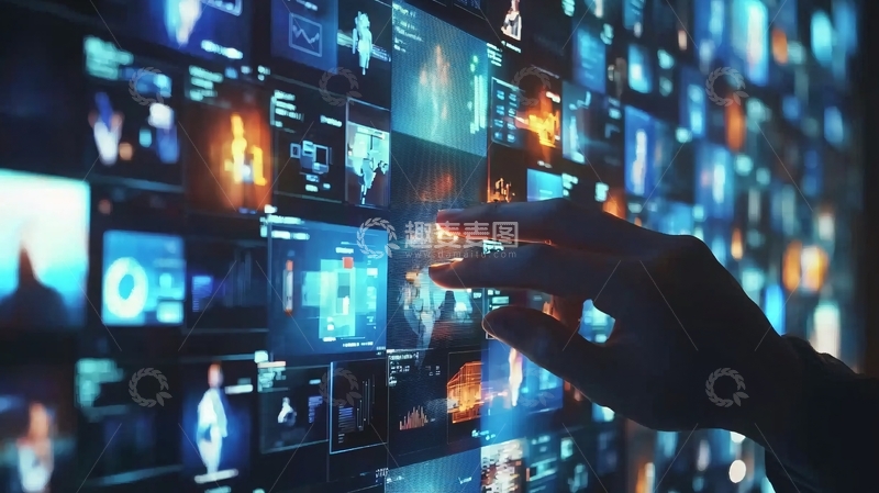 高清大图下载【趣麦麦图】高清科技感数据大屏