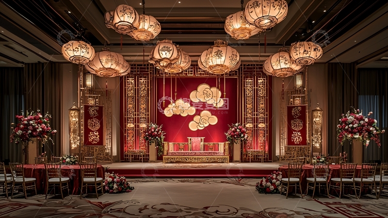 高清大图下载【趣麦麦图】豪华中式婚礼宴会厅