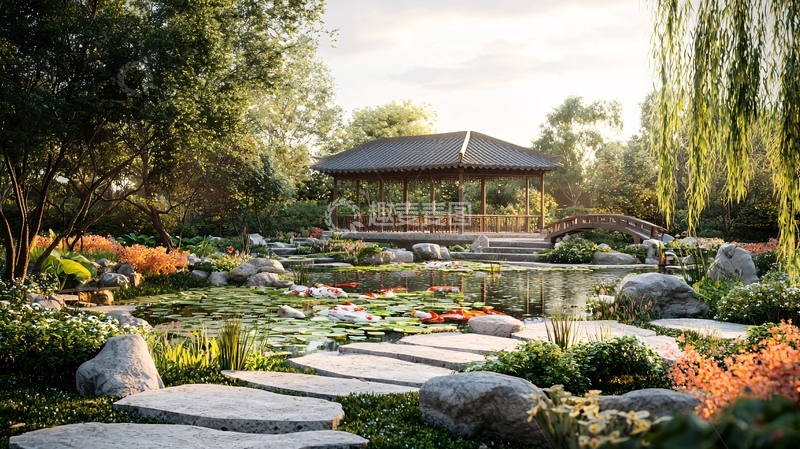 高清大图下载【趣麦麦图】日式庭院