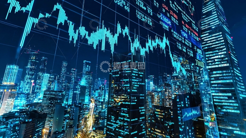 高清大图下载【趣麦麦图】夜景城市金融图