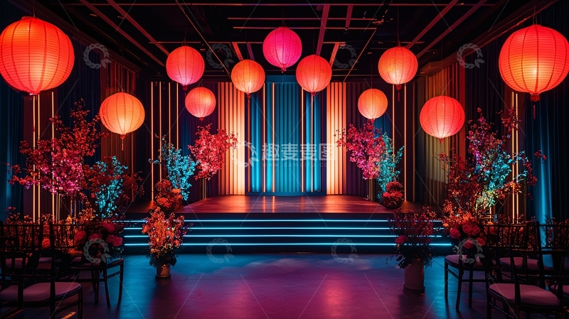 高清大图下载【趣麦麦图】舞台灯光与装饰