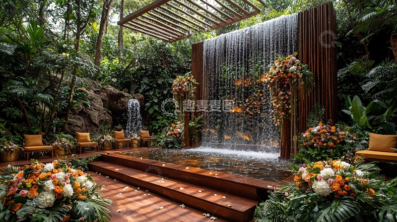 高清大图下载【趣麦麦图】热带雨林中的婚礼舞台