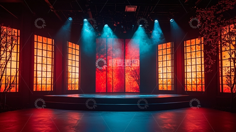 高清大图下载【趣麦麦图】绚丽舞台灯光背景