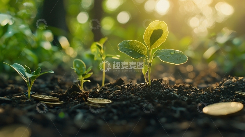 高清大图下载【趣麦麦图】树苗破土而出