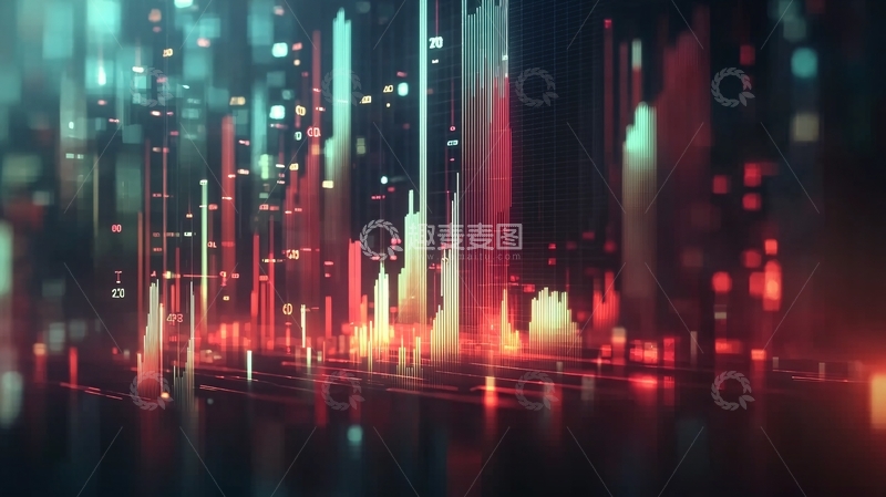 高清大图下载【趣麦麦图】抽象光线城市夜景