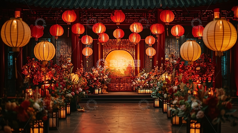 高清大图下载【趣麦麦图】古色古香的灯笼装饰