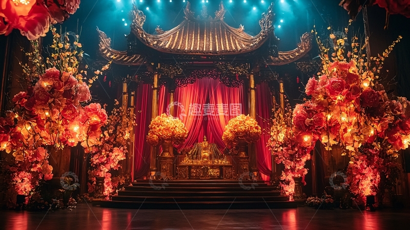高清大图下载【趣麦麦图】中国风舞台
