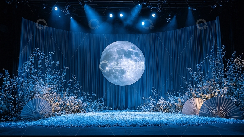 高清大图下载【趣麦麦图】月亮主题舞台背景