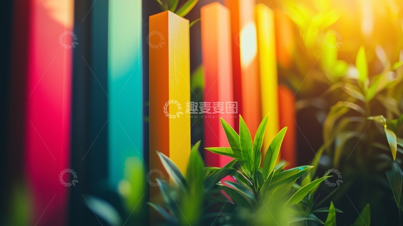 高清大图下载【趣麦麦图】彩色木条