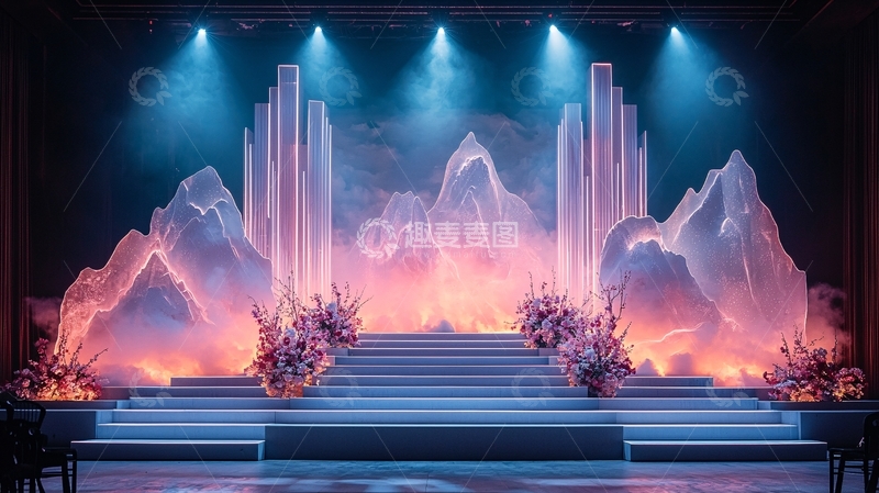高清大图下载【趣麦麦图】梦幻冰雪主题舞台