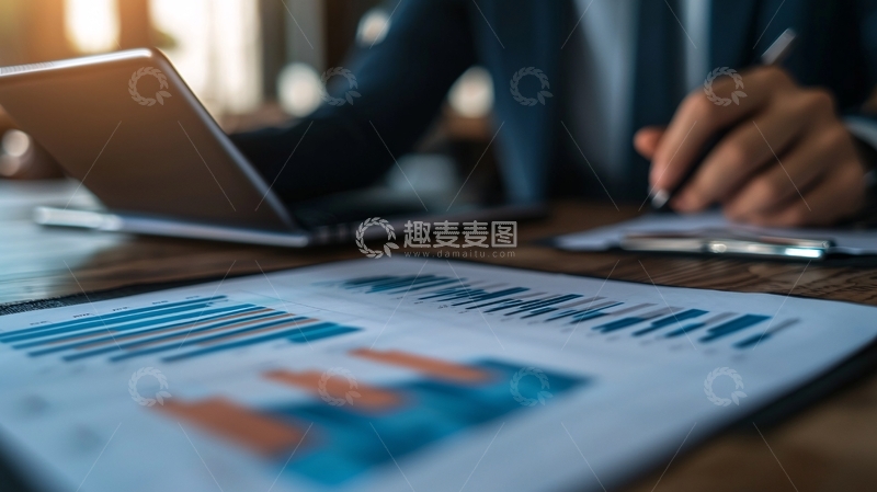 高清大图下载【趣麦麦图】商务人士办公桌场景
