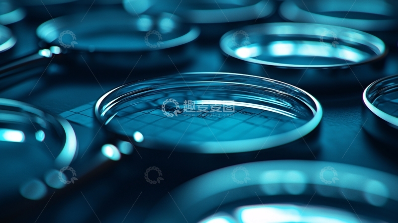 高清大图下载【趣麦麦图】蓝色金属圆盘
