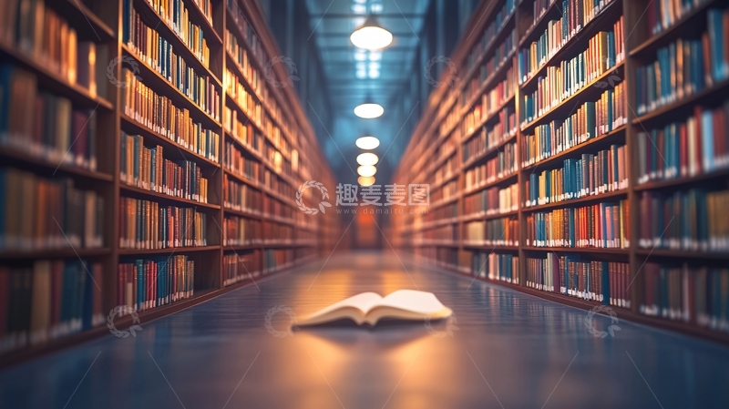 高清大图下载【趣麦麦图】图书馆长廊