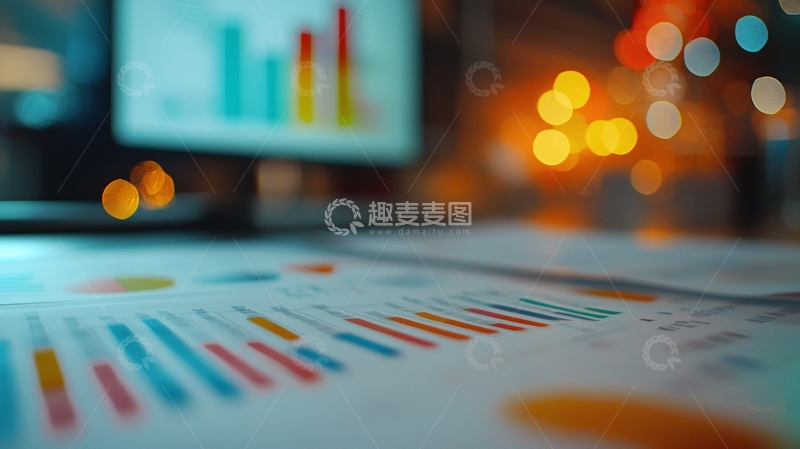 高清大图下载【趣麦麦图】电脑屏幕图表数据分析
