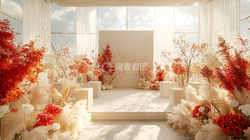 高清大图下载【趣麦麦图】清新淡雅的婚礼场景