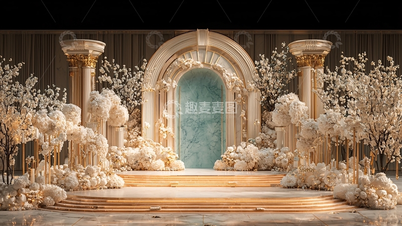 高清大图下载【趣麦麦图】梦幻白色拱门