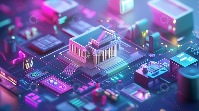 高清大图下载【趣麦麦图】科技感建筑