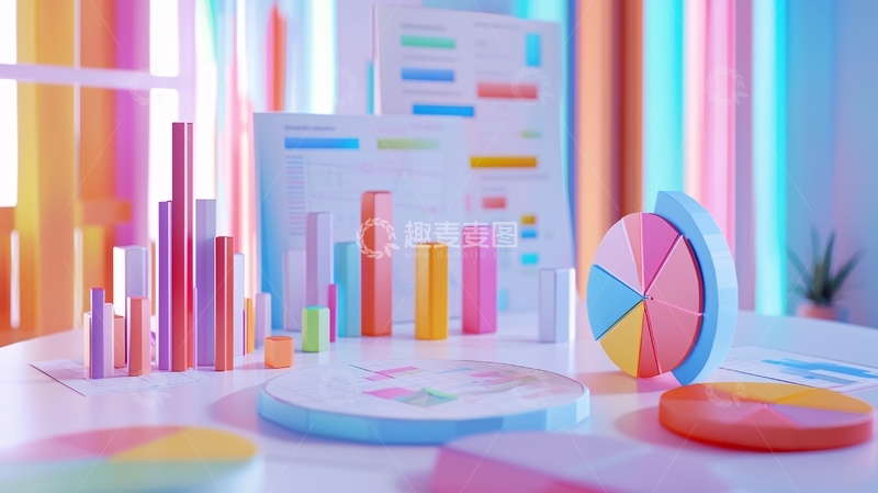 高清大图下载【趣麦麦图】彩色数据图表