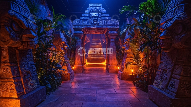 高清大图下载【趣麦麦图】神秘古老文明遗址入口