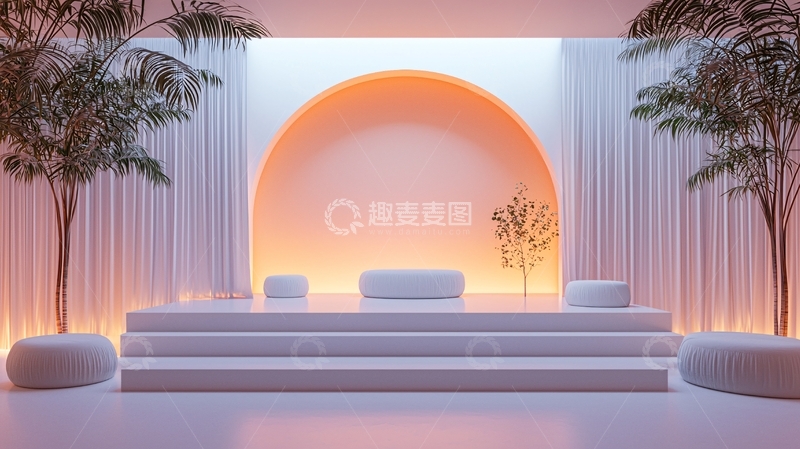 高清大图下载【趣麦麦图】极简舞台背景