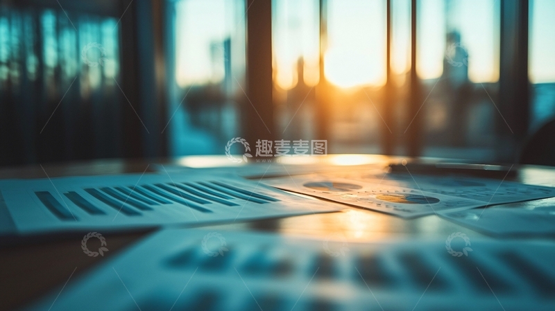 高清大图下载【趣麦麦图】办公桌上的报表