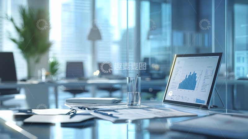 高清大图下载【趣麦麦图】现代化办公室电脑办公桌