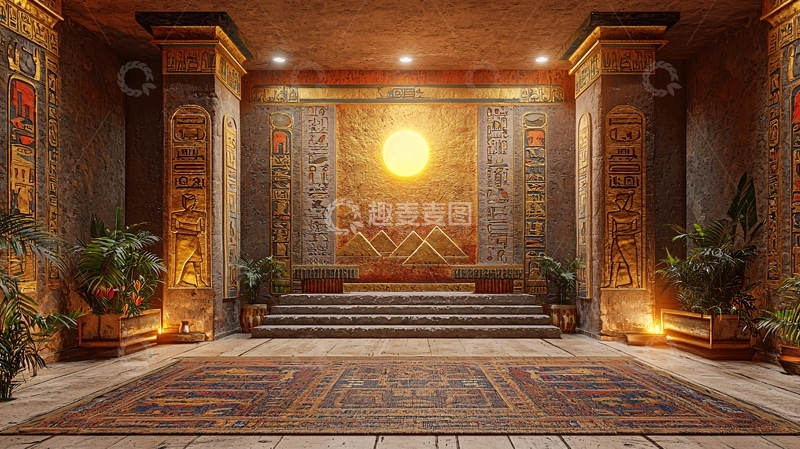 高清大图下载【趣麦麦图】埃及风格的室内设计