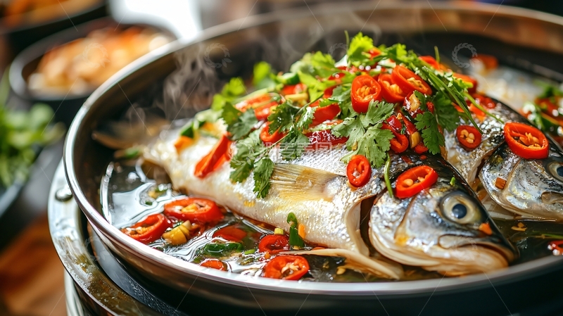 高清大图下载【趣麦麦图】清蒸鱼