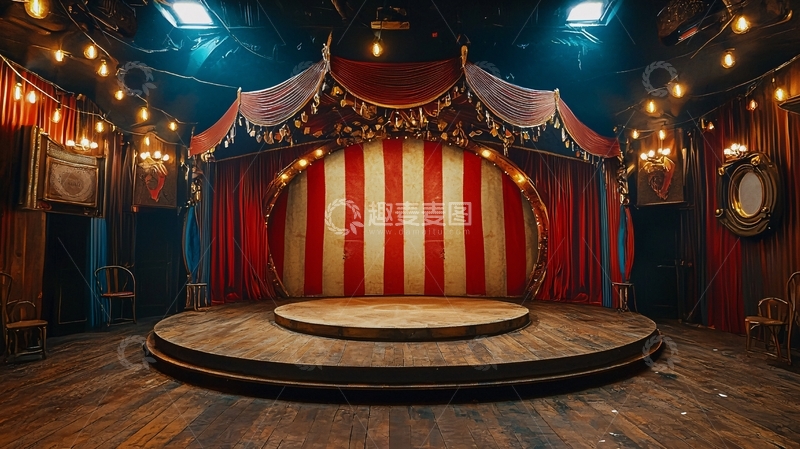 高清大图下载【趣麦麦图】复古马戏团舞台