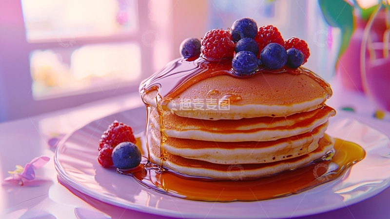 高清大图下载【趣麦麦图】美味松软煎饼早餐