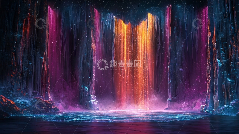 高清大图下载【趣麦麦图】绚丽的瀑布
