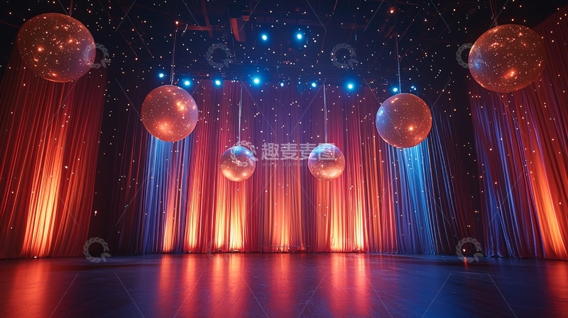 高清大图下载【趣麦麦图】迪斯科舞厅舞台场景