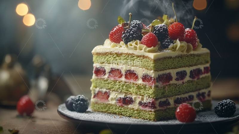 高清大图下载【趣麦麦图】抹茶蛋糕7