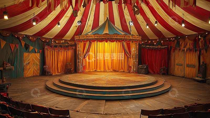 高清大图下载【趣麦麦图】马戏团舞台内部场景