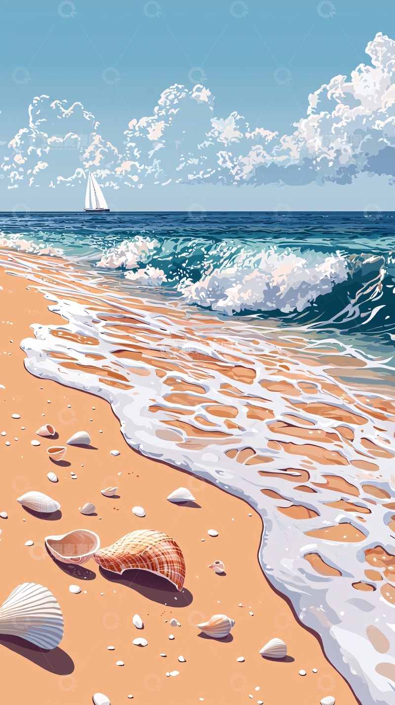 高清大图下载【趣麦麦图】海滩