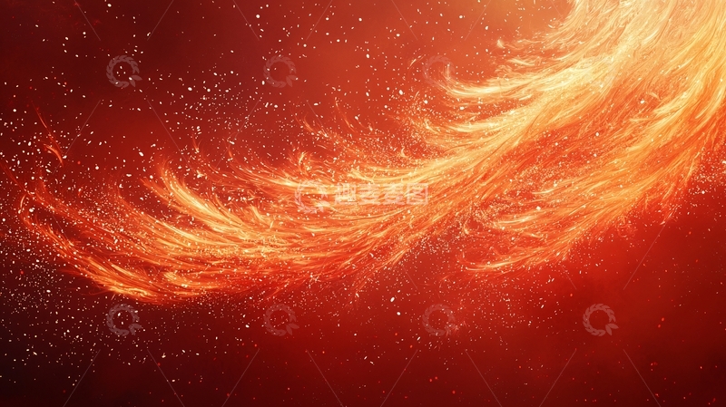 高清大图下载【趣麦麦图】火焰般的抽象星云背景
