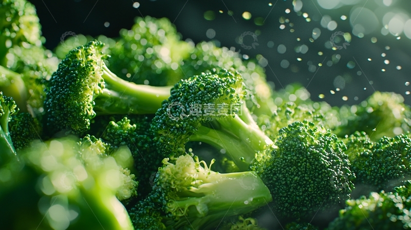 高清大图下载【趣麦麦图】新鲜绿花椰菜特写