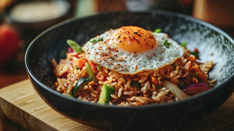 高清大图下载【趣麦麦图】煎蛋盖饭
