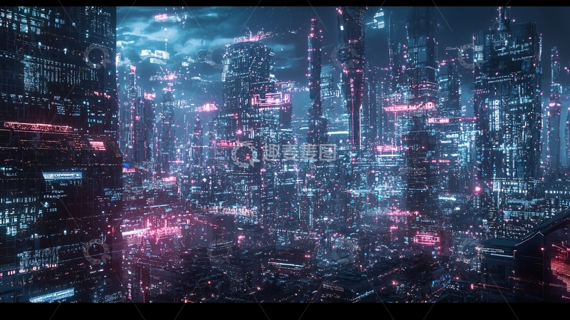 高清大图下载【趣麦麦图】未来都市夜景137