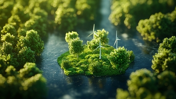 绿色环保生态岛屿