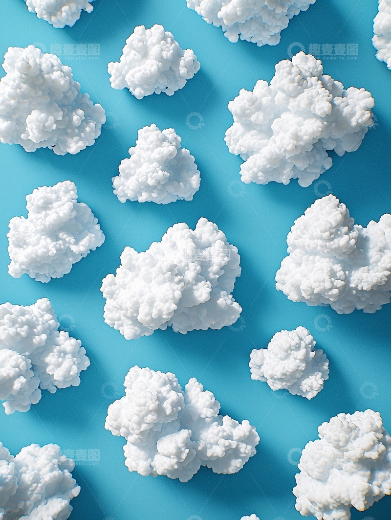 高清大图下载【趣麦麦图】蓬松白色云朵