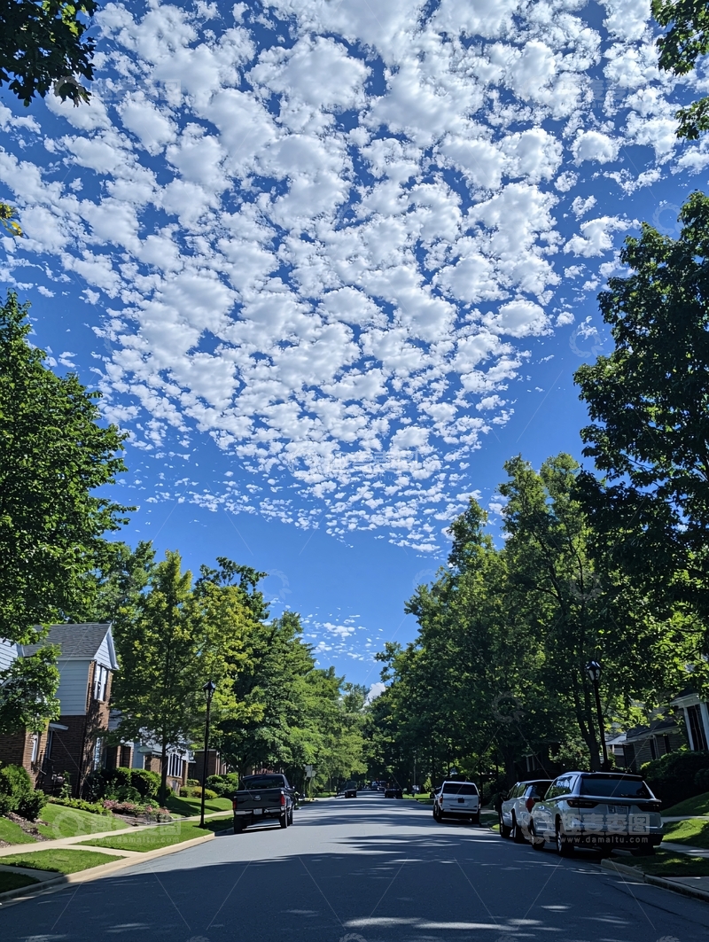 高清大图下载【趣麦麦图】棉花糖般的云朵天空
