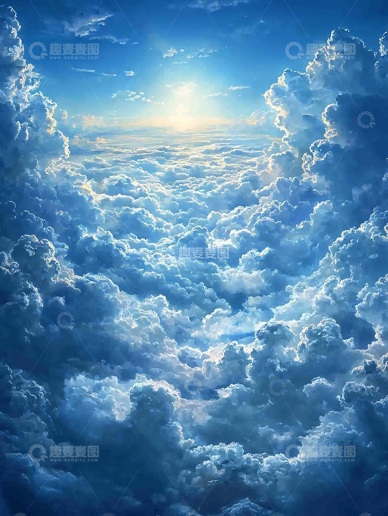 高清大图下载【趣麦麦图】云海之上的光芒