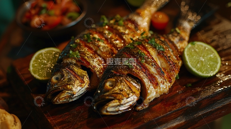 高清大图下载【趣麦麦图】烤鱼