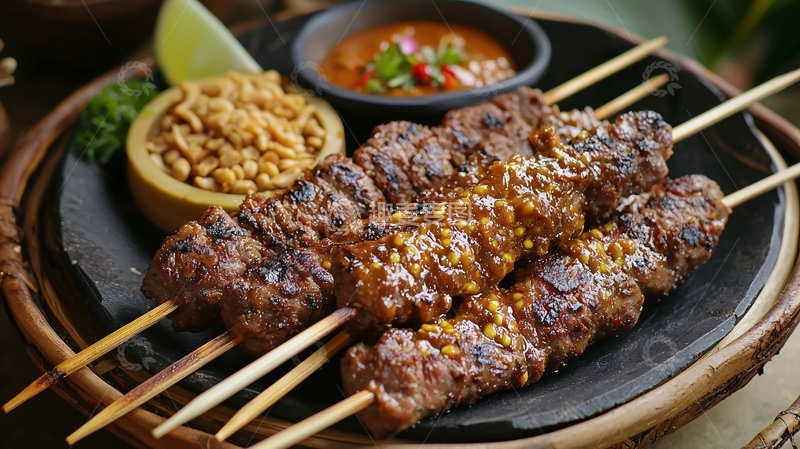 高清大图下载【趣麦麦图】烤牛肉串