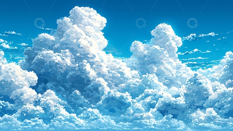 高清大图下载【趣麦麦图】棉花糖般的云朵